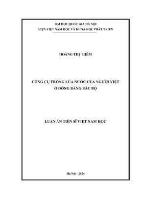 Công Cụ Trồng Lúa Nước Của Người Việt Ở Đồng Bằng Bắc Bộ