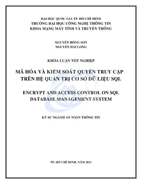 Khóa Luận Tốt Nghiệp: Mã Hóa Và Kiểm Soát Quyền Truy Cập 