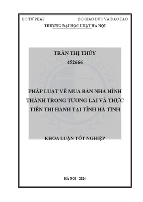 Pháp luật mua bán nhà hình thành trong tương lai: Thực 