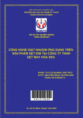 Đồ án tốt nghiệp: Ứng dụng công nghệ giặt nhuộm trong 