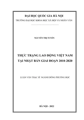 Thực Trạng Lao Động Việt Nam Tại Nhật Bản Giai Đoạn 