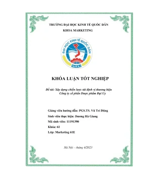 Chiến lược tái định vị thương hiệu cho công ty cổ phần