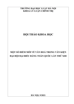Những điểm mới về văn hóa trong Văn kiện Đại hội XIII - 