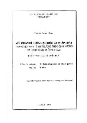 Mối Quan Hệ Giữa Đạo Đức và Pháp Luật Trong Nền Kinh Tế