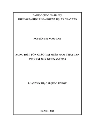 Luận Văn Thạc Sĩ: Xung Đột Tôn Giáo Tại Miền Nam Thái