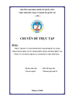 Thực trạng và giải pháp đẩy mạnh dịch vụ giao nhận hàng 