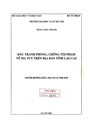 Luận Văn Thạc Sĩ Luật Học: Đấu Tranh Phòng Chống Tội