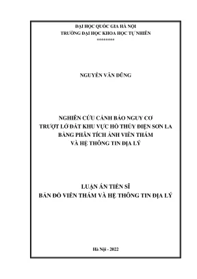 Luận án tiến sĩ: Cảnh báo nguy cơ trượt lở đất tại hồ 