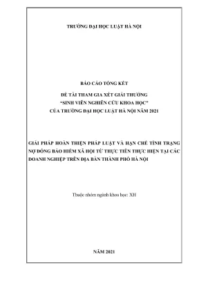 Giải pháp hoàn thiện pháp luật hạn chế nợ bảo hiểm xã 