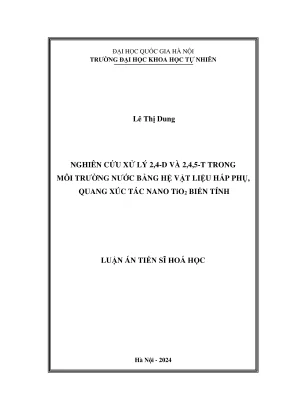 Nghiên cứu xử lý 2,4-D và 2,4,5-T trong nước bằng vật 