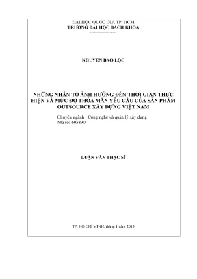 Luận văn thạc sĩ: Nhân tố ảnh hưởng thời gian và chất