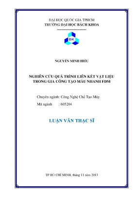 Nghiên cứu quá trình liên kết vật liệu trong gia công