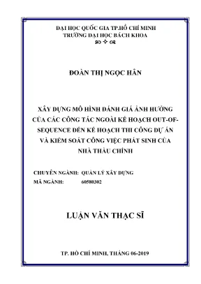 Mô hình đánh giá ảnh hưởng công tác ngoài kế hoạch đến