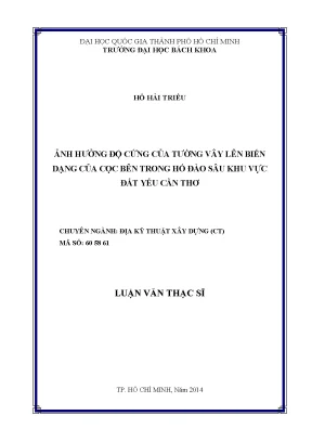 Ảnh hưởng độ cứng tường vây lên biến dạng cọc trong hố