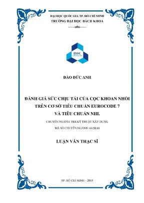 Đánh Giá Sức Chịu Tải Cọc Khoan Nhồi Theo Tiêu Chuẩn