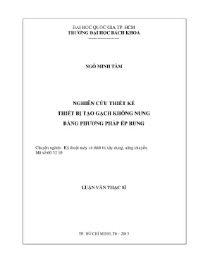 Nghiên cứu thiết kế thiết bị tạo gạch không nung bằng
