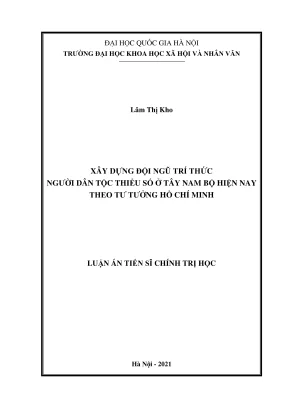 Luận án tiến sĩ: Xây dựng đội ngũ trí thức người dân tộc 