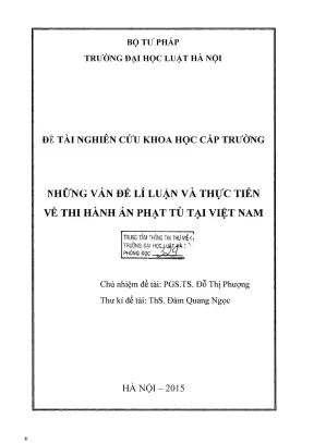 Nghiên cứu khoa học cấp trường: Lý luận và thực tiễn thi