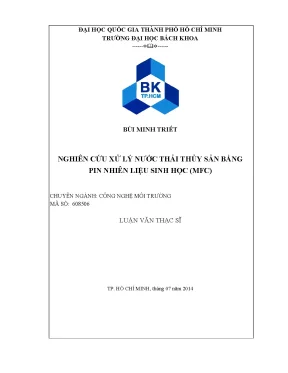 Nghiên cứu xử lý nước thải chế biến thủy sản bằng pin