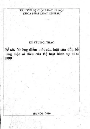 Những điểm mới trong luật sửa đổi bổ sung Bộ luật Hình