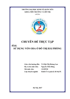 Hướng dẫn thực tập sử dụng vốn ODA hiệu quả tại Hải Phòng