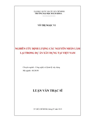 Nghiên Cứu Định Lượng Nguyên Nhân Làm Lại Trong Dự Án