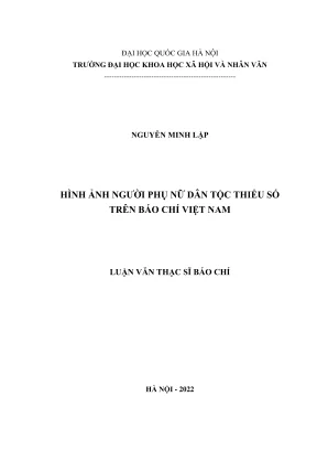 Luận văn thạc sĩ: Hình ảnh phụ nữ dân tộc thiểu số trên 