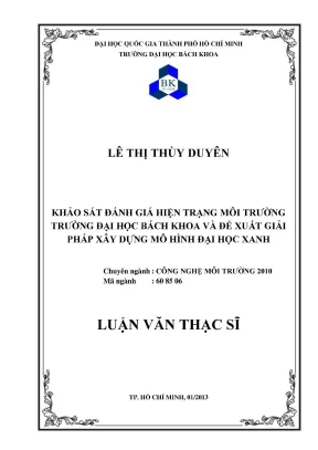 Luận Văn Thạc Sĩ: Khảo Sát Hiện Trạng Môi Trường Đại Học