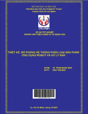 Mô phỏng hệ thống phân loại sản phẩm bằng robot và xử lý ảnh