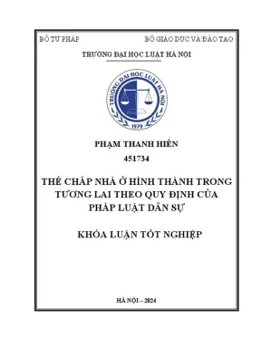 Thế Chấp Nhà Ở Hình Thành Trong Tương Lai Theo Luật Dân Sự