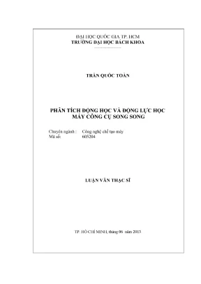 Phân Tích Động Học Và Động Lực Học Máy Công Cụ Song Song