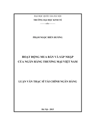 Luận Văn Thạc Sĩ Tài Chính Ngân Hàng: Hoạt Động Mua Bán