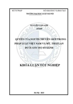 So sánh quyền của người chuyển giới trong pháp luật Việt 