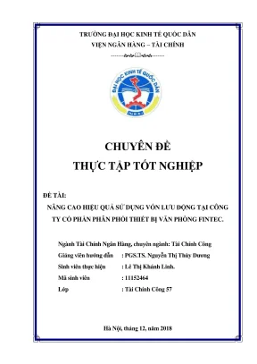 Chuyên đề thực tập tốt nghiệp: Nâng cao hiệu quả sử dụng