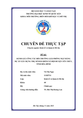Đánh Giá Công Tác Bồi Thường Giải Phóng Mặt Bằng Dự Án