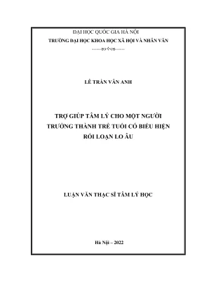 Luận Văn Thạc Sĩ Tâm Lý Học: Trợ Giúp Tâm Lý Cho Người 
