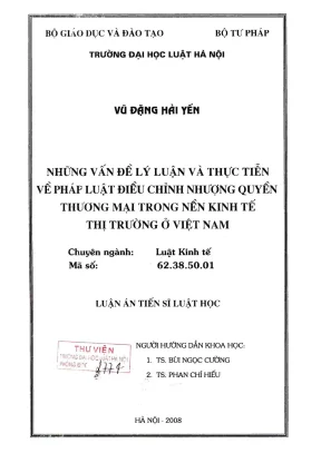 Luận án tiến sĩ luật học: Lý luận và thực tiễn pháp luật