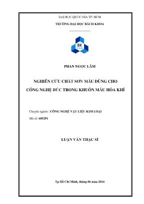 Luận Văn Thạc Sĩ: Nghiên Cứu Chất Sơn Mẫu Cho Công Nghệ 