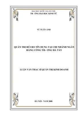Quản Trị Rủi Ro Tín Dụng Tại Ngân Hàng Công Thương Hà