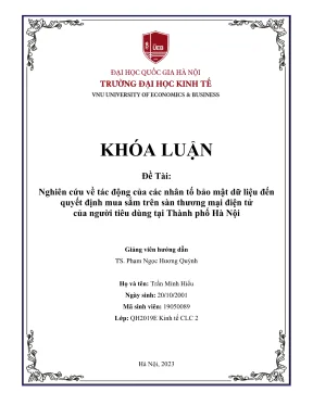 Nghiên cứu tác động của bảo mật dữ liệu đến quyết định