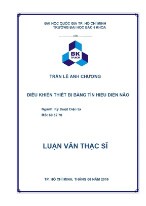 Luận Văn Thạc Sĩ: Điều Khiển Thiết Bị Bằng Tín Hiệu Điện