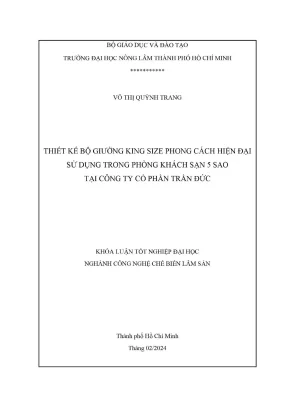 Thiết kế bộ giường king size hiện đại cho khách sạn 5 