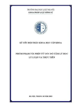 Phân tích tâm lý học lý luận và thực tiễn về nhóm phạm