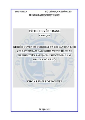 Khóa luận tốt nghiệp: Kê biên quyền sử dụng đất và tài 