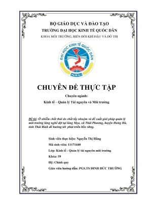 Giải pháp quản lý ô nhiễm chất thải dệt nhuộm tại làng 