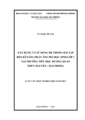 Xây dựng và sử dụng bài tập rèn kỹ năng phát âm cho học