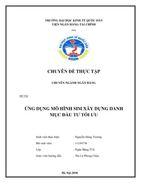 Ứng Dụng Mô Hình Sim Xây Dựng Danh Mục Đầu Tư Tối Ưu - 