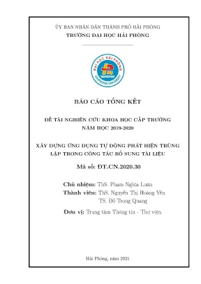 Xây Dựng Ứng Dụng Tự Động Phát Hiện Trùng Lặp Tài Liệu -