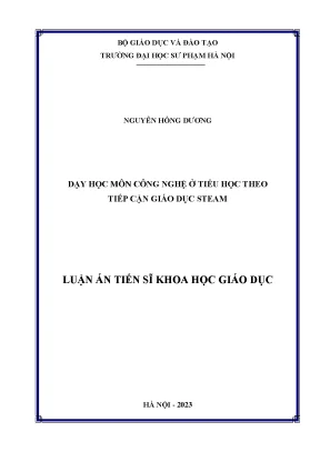 Phương pháp dạy học môn Công nghệ tiểu học theo tiếp cận