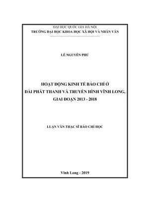 Luận Văn Thạc Sĩ Báo Chí: Hoạt Động Kinh Tế Báo Chí Tại